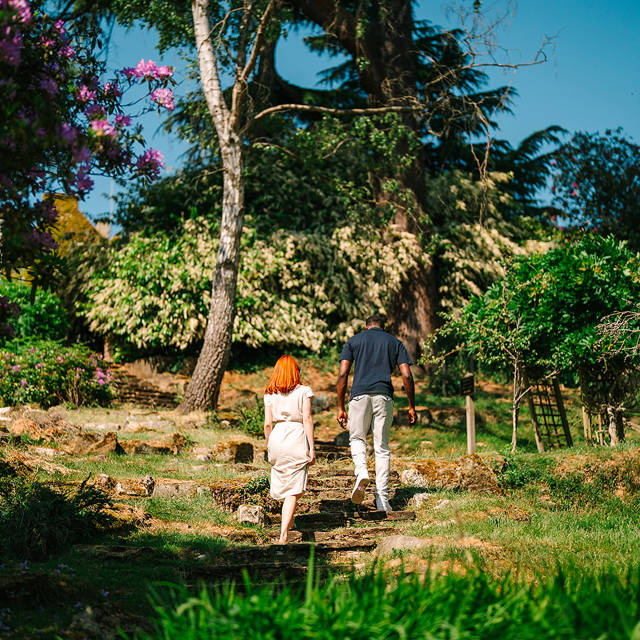 Exploring the gardens