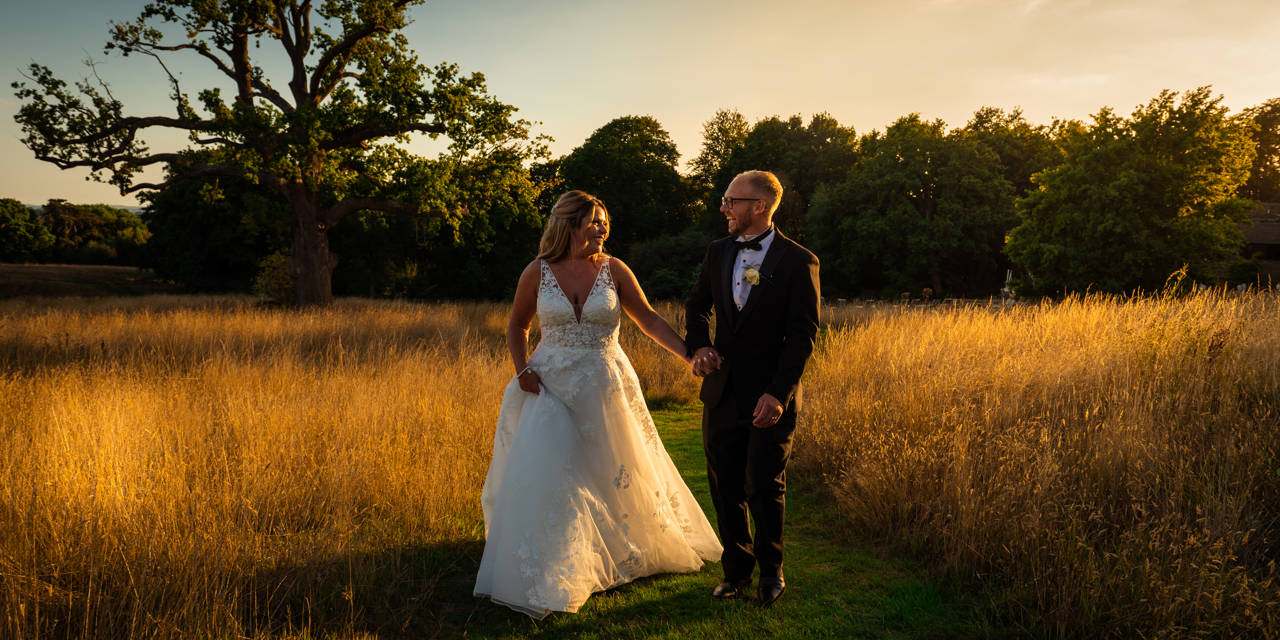 sunset wedding